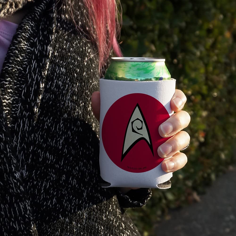 Star Trek Engineering Shield Design Can Cooler - Collapsible Insulated Beverage Sleeve for Beer, Soda & Energy Drinks - Perfect for Sci-Fi Parties, Collectors & Outdoor Adventures