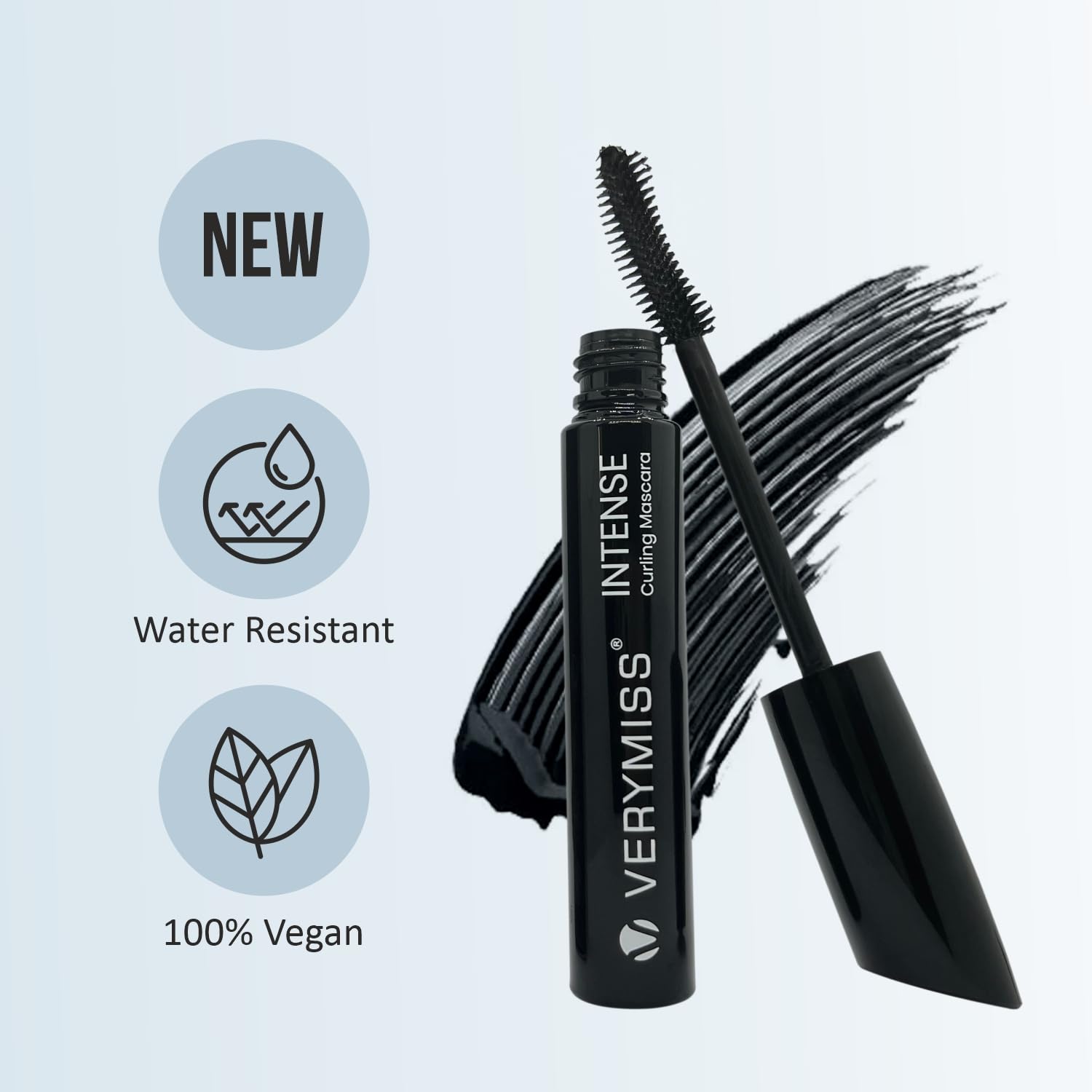VERYMISS INTENSE CURLING MASCARA - Volumizing & Lengthening Waterproof Mascara for Dramatic Lashes | Perfect for Date Night, Parties & Everyday Glam