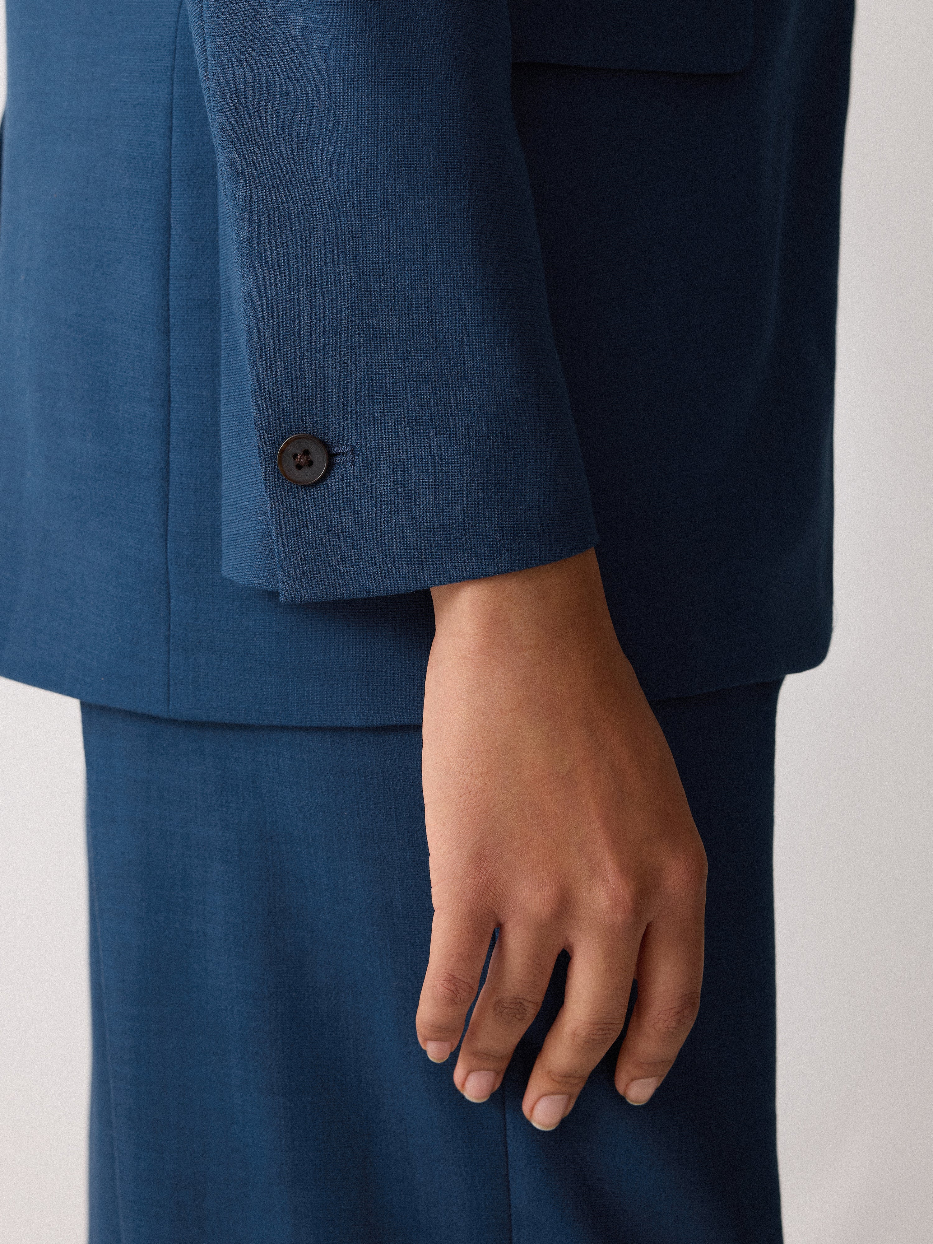 Knox Crosshatch Blazer for Men - Navy Blue Slim Fit Business Blazer | Perfect for Office Wear, Weddings & Formal Events