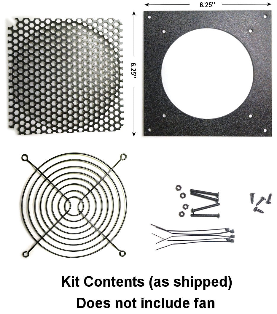 120mm CG Fan Bracket Kit - Single Hole/Bare Kit for Multimedia Cabinet Cooling & Home Theater Cooling Solutions - Perfect for PC Cases, AV Racks & Entertainment Centers