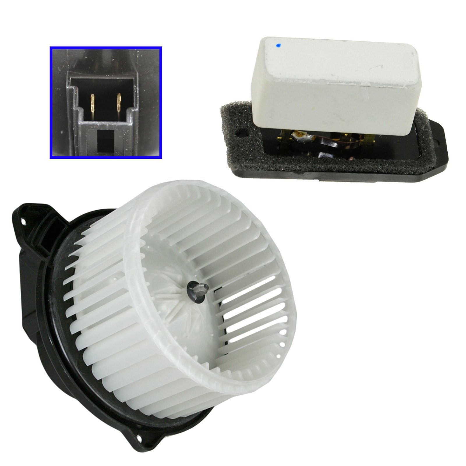 Dodge Ram Pickup Truck Heater Blower Motor with Fan Cage & Resistor Kit - Replacement Part for 1500/2500/3500 Models - Perfect for Winter Heating & Defrosting System Repair