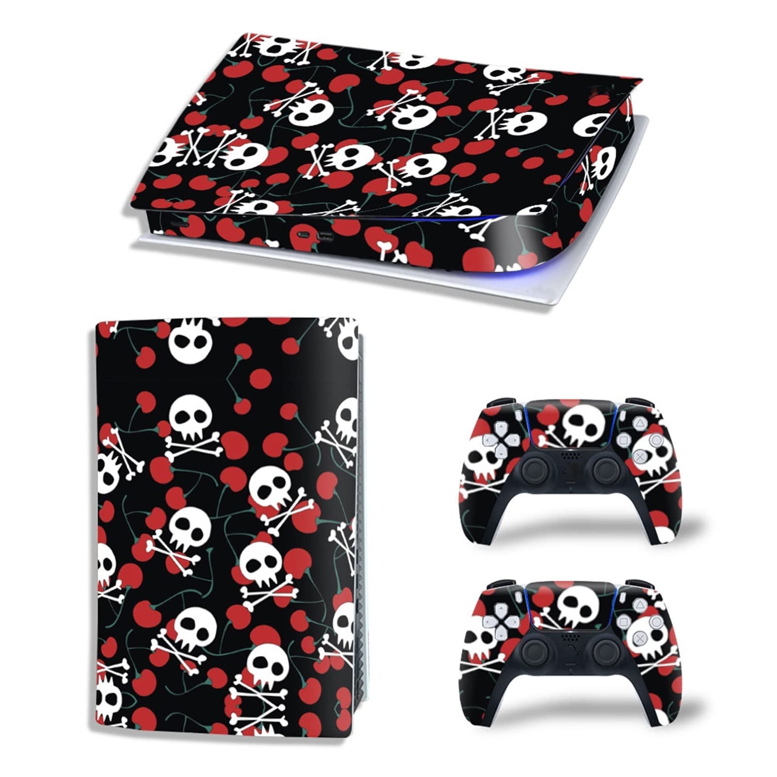 Anime Console Skin Decal for PS5 Digital Edition - 2 Controller Vinyl Protectors, Scratch-Resistant, Bubble-Free, No Residue - Perfect for Gaming Setups & Anime Lovers