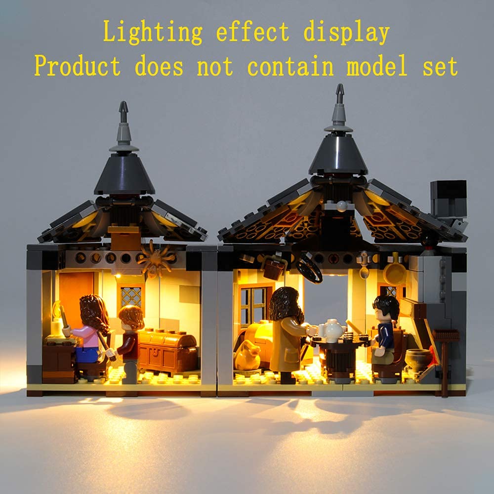GEAMENT LED Light Kit for Hagrid's Hut Buckbeak's Rescue - Compatible with Lego Harry Potter 75947 (Model Set Not Included) - Perfect for Harry Potter Fans & LEGO Collectors to Enhance Display & Night Lighting