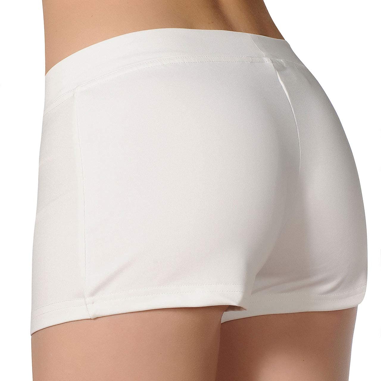 Low Rise Boy Cut Spandex Shorts for Women - Stretchy Active Dance Yoga Workout Fitness Shorts - Perfect for Gym, Running, Pilates & Lounge Wear