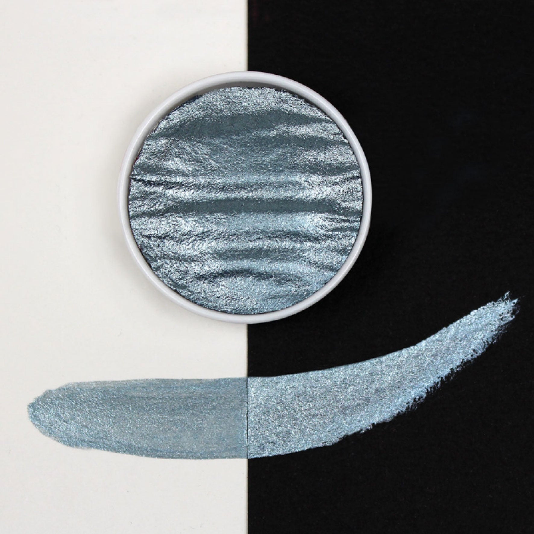 Finetec Pearlcolor Mix - Blue & Silver Metallic Watercolor Paint Set for Calligraphy, Scrapbooking & Art Projects