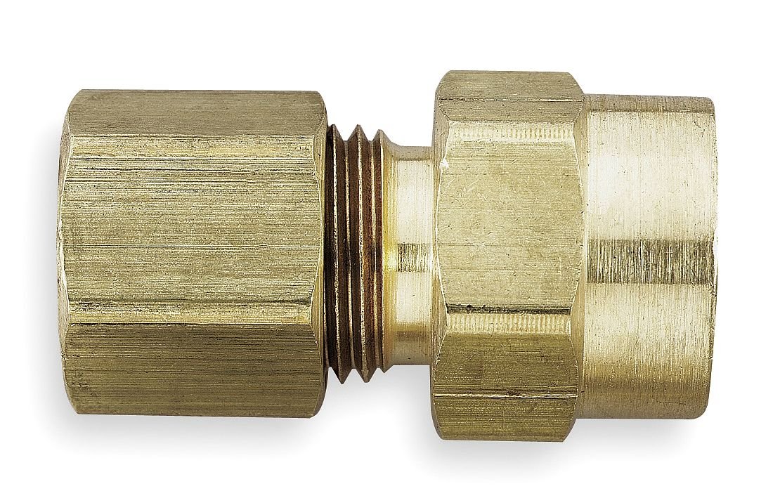 66C-10-8 Brass Female Connector Compression Fitting - 5/8