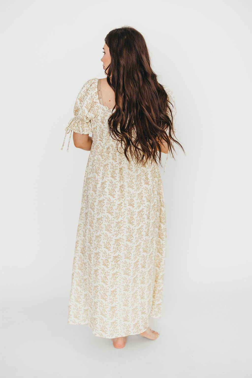 Savanna Steppe 100% Cotton Maternity Dress in Taupe - Bump Friendly & Inclusive Sizing (S-3XL) | Perfect for Pregnancy, Nursing, and Everyday Comfort