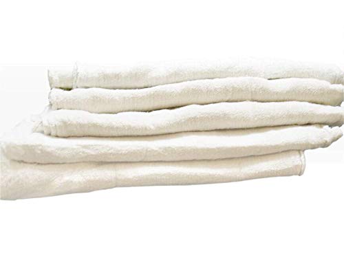Premium White Auto Mechanic Shop Towels - 500 Pack (13x13 Inch) 100% Cotton Commercial Grade Wipers for Oil Spills, Tools & Machinery Cleaning - Ideal for Auto Body Shops, Garages & Home Use