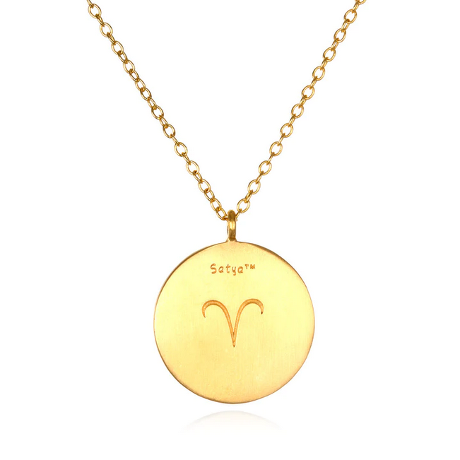 Aries Diamond Zodiac Necklace - 14K Gold Constellation Pendant for Women - Perfect Birthday Gift & Everyday Jewelry for Aries Zodiac Sign