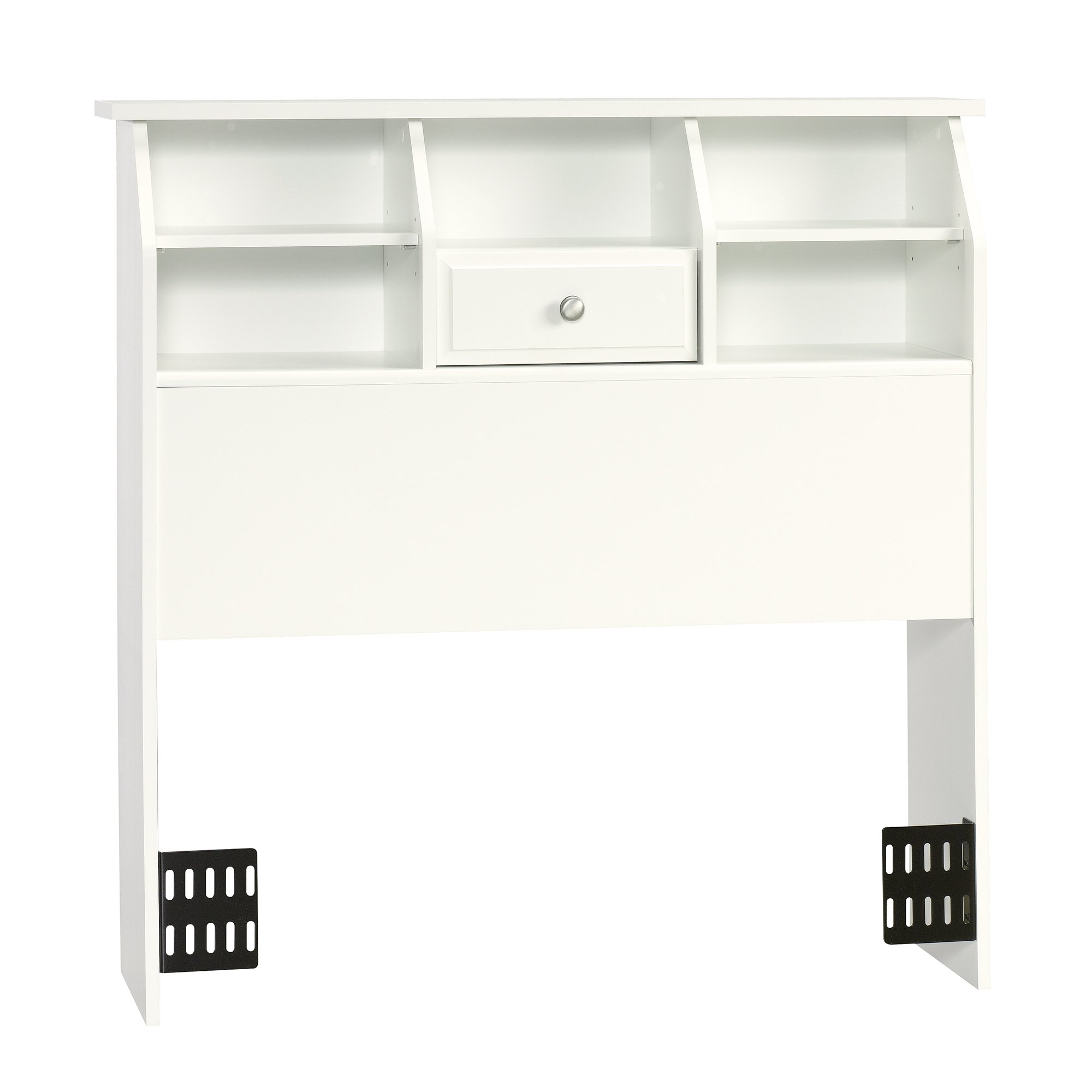 Sauder Shoal Creek Twin Bookcase Headboard with Soft White Finish - Space-Saving Storage Solution for Small Bedrooms & Dorm Rooms