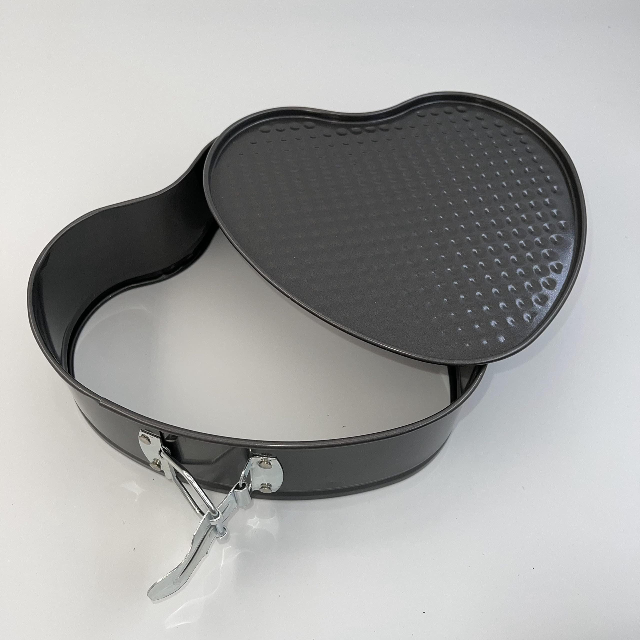 YASHODHARA ENTERPRISE 3-Piece Non-Stick Springform Cake Pan Set - Round, Square & Heart Shaped Baking Molds for Perfect Cakes, Pies & Cheesecakes | Durable Steel Construction | Ideal for Home Bakers & Professional Chefs