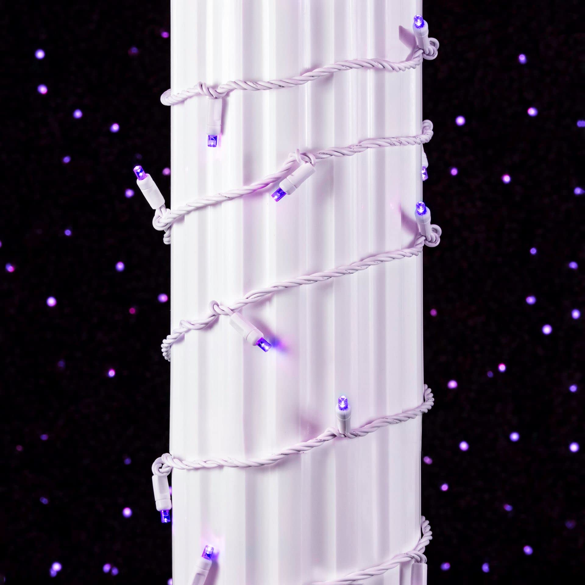 50 LED 11FT Purple Outdoor String Lights - Waterproof Decorative Fairy Lights for Yard, Garden, Patio & Christmas Decor - Perfect for Parties, Weddings & Holiday Lighting