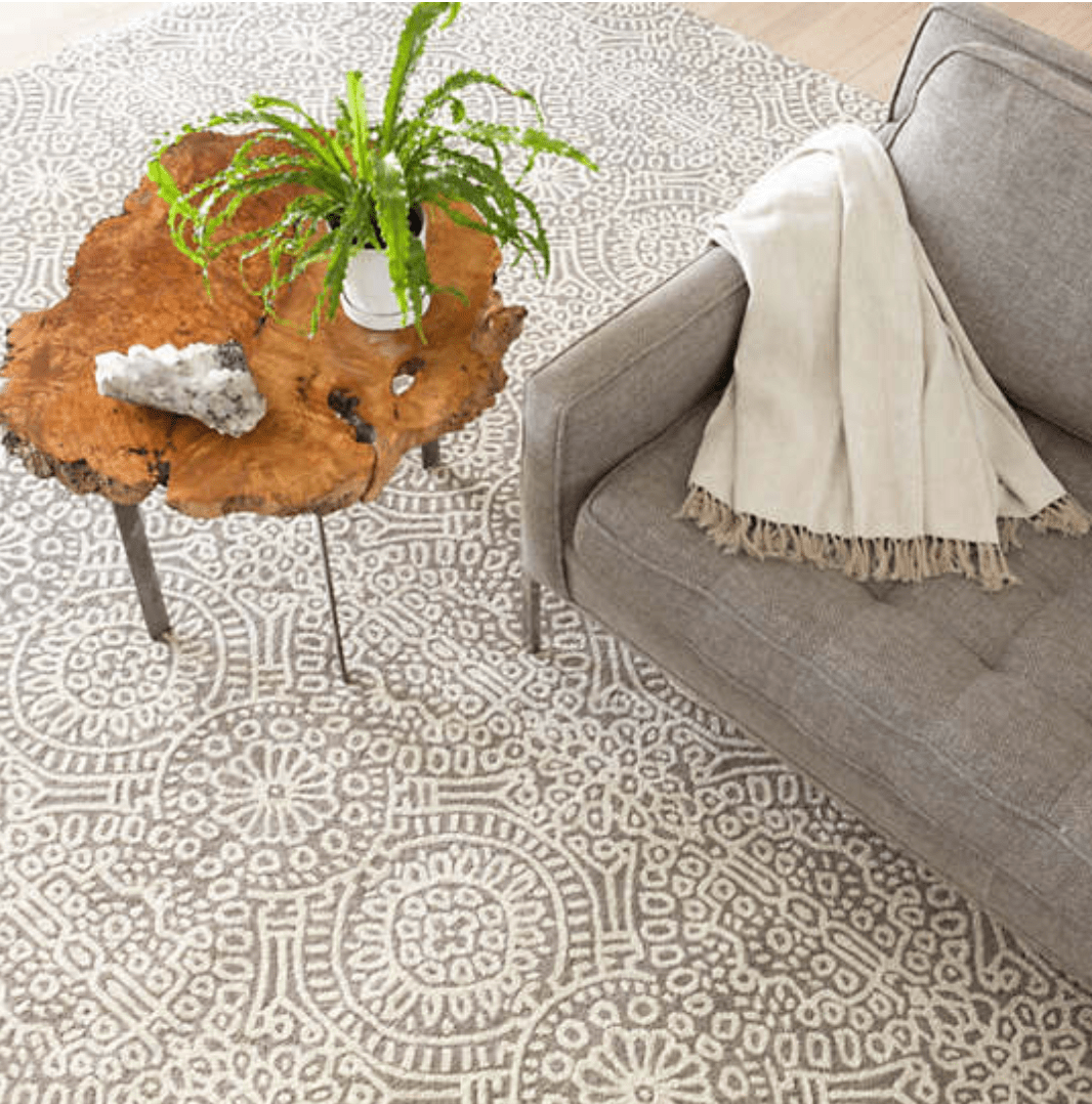 Premium Handmade Temple Wool Rug - Soft & Durable Taupe Area Rug for Living Room, Bedroom, or Meditation Space - Eco-Friendly Natural Fiber Home Decor