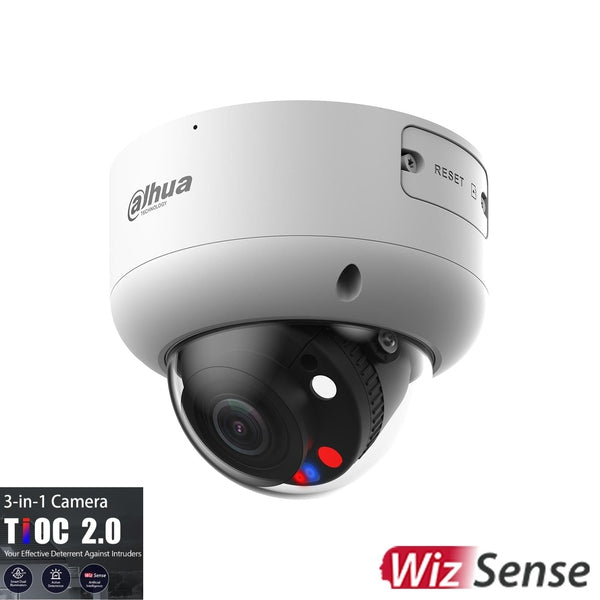 8MP Tioc 2.0 Active Deterrence Motorized Dome Security Camera - Dahua DH-IPC-HDBW3849R1P-ZAS-PV-27135 for Home & Business Surveillance (Indoor/Outdoor Use)