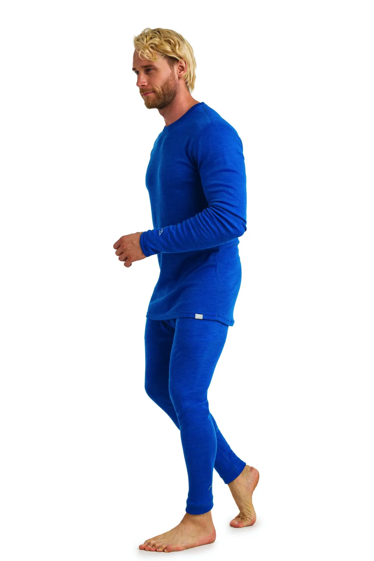 Men's 250 Merino Wool Thermal Underwear Set - Cobalt Blue | Warm Base Layer for Winter, Hiking & Outdoor Activities