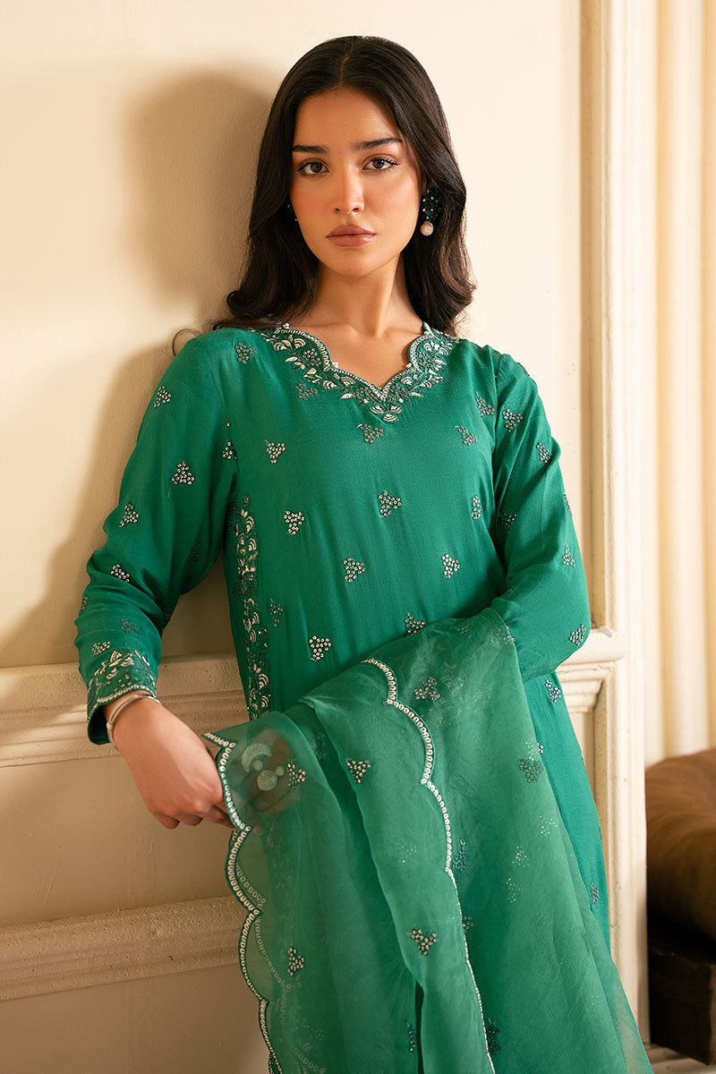 MEADOW FUSION 3-Piece Ethnic Outfit Set (Shirt, Pants & Dupatta) - Stylish Traditional Wear for Women, Weddings & Festive Occasions