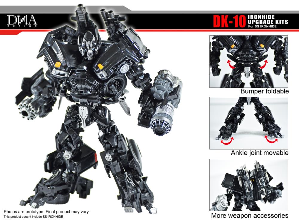 DNA Design DK 10 Upgrade Kit for SS Ironhide - Transformers Studio Series Custom Parts - Enhance Your Action Figure Collection for Display & Photography