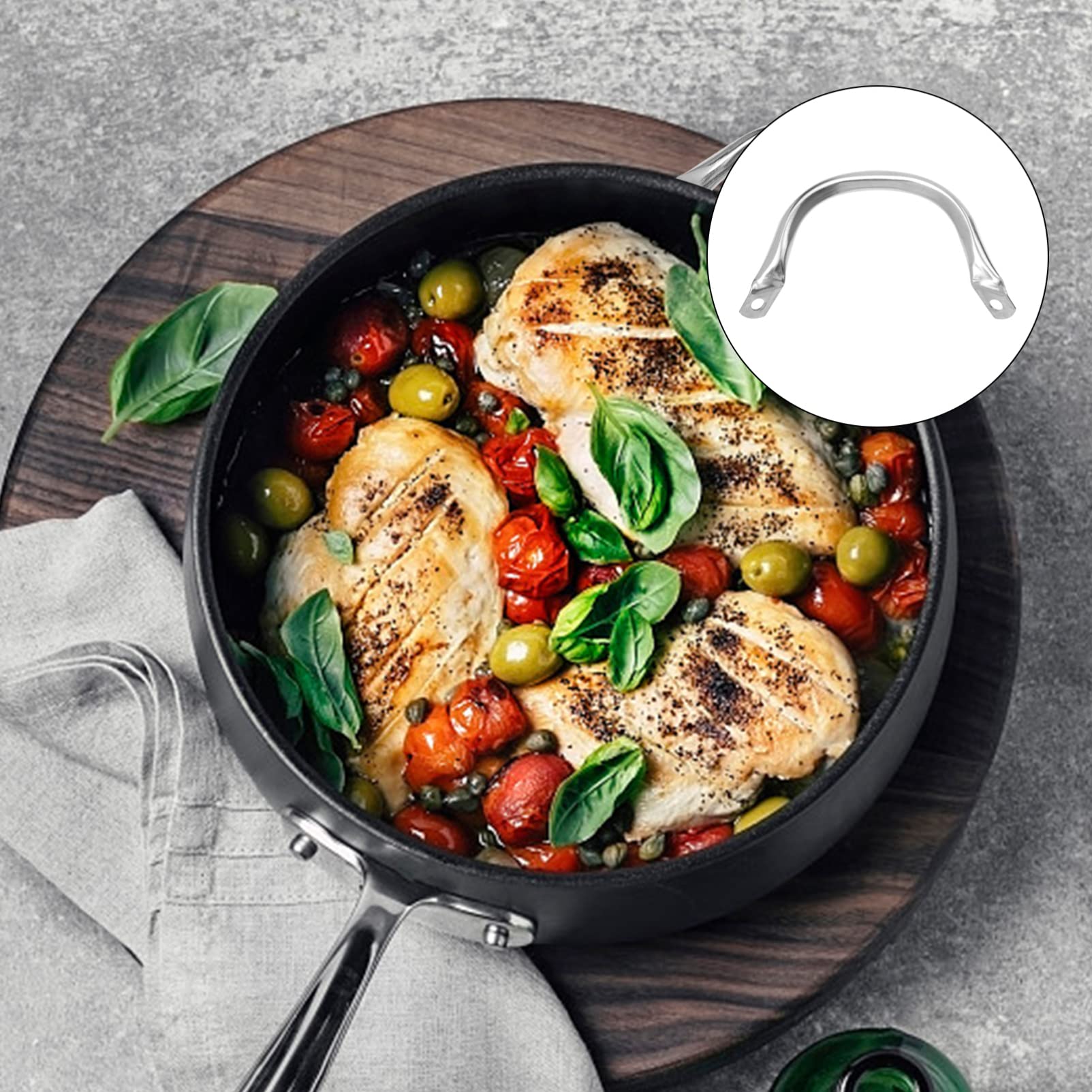 DOITOOL Stainless Steel Pot Handles Replacement - Durable Metal Cookware Handles for Pressure Cooker, Steamer & Sauce Pots - Perfect for Home Kitchen & Professional Use - Ideal for Cooking, Baking & Food Preparation