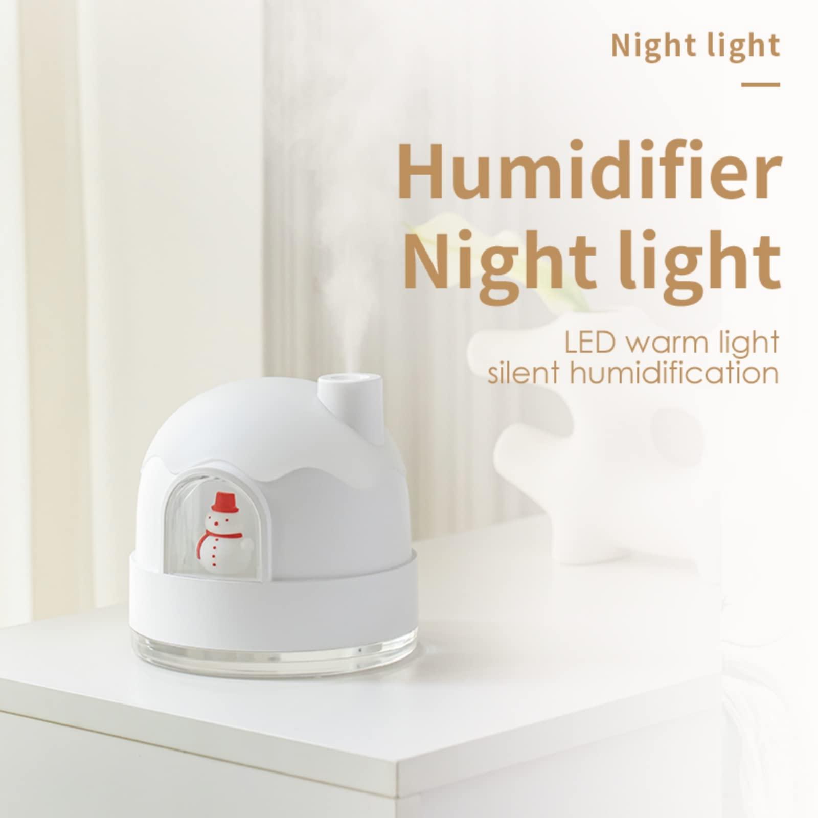 Snowman Humidifier Diffuser with Night Light - Aromatherapy Essential Oil Diffuser for Home, Office & Nursery - Perfect for Dry Air Relief, Better Sleep & Relaxation