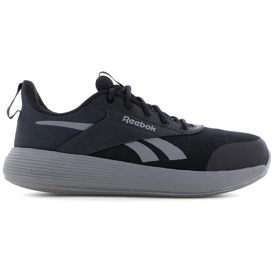DMXair Comfort+ Composite Toe Athletic Work Shoes for Men - Lightweight Safety Shoes with Cushioning Technology, Black/Gray - Ideal for Construction, Warehouse & Industrial Work
