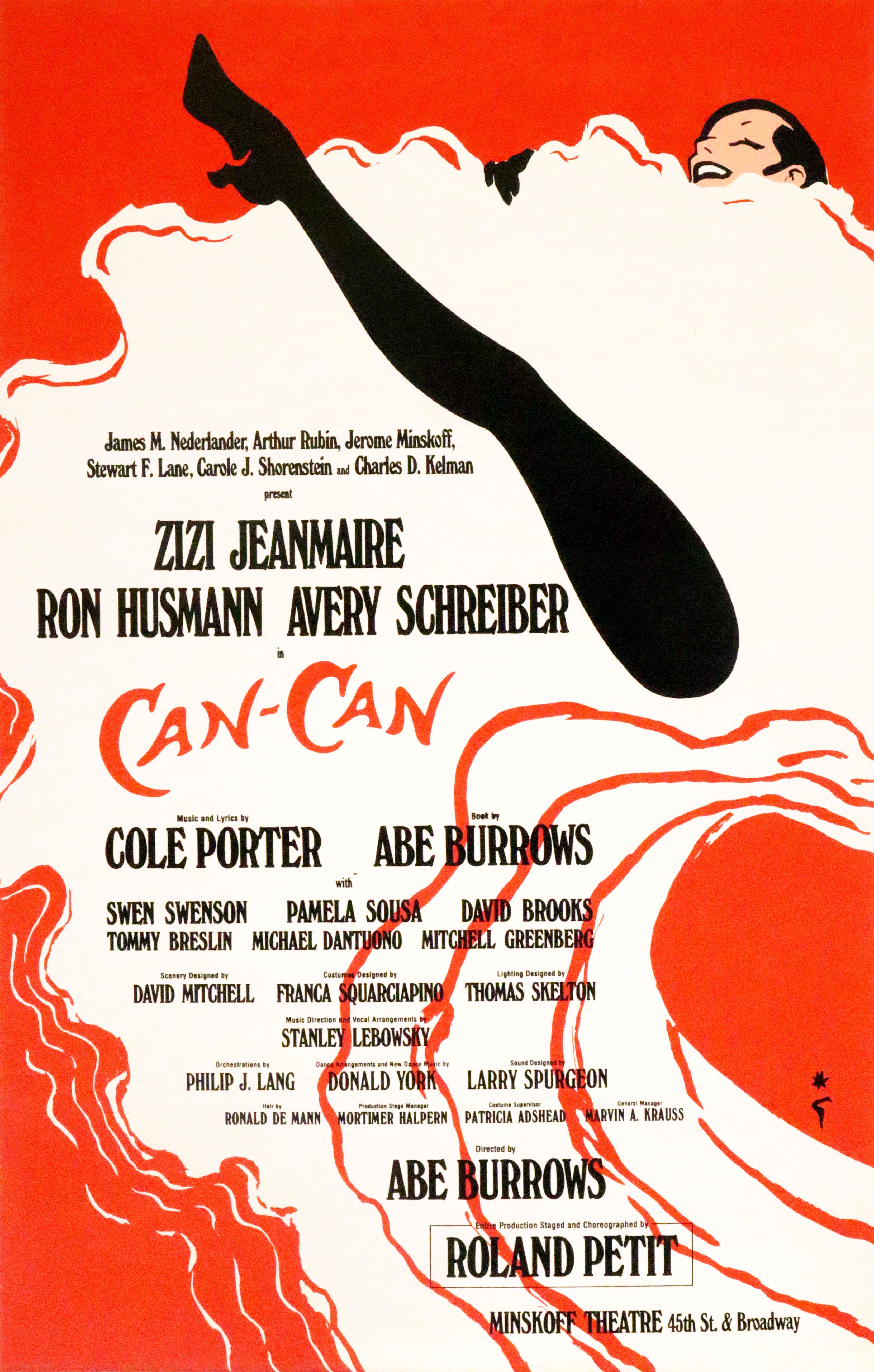 Vintage 1980s Original Broadway Musical Poster - Can Can by Cole Porter - Perfect for Theater Lovers, Home Decor & Gift for Broadway Fans