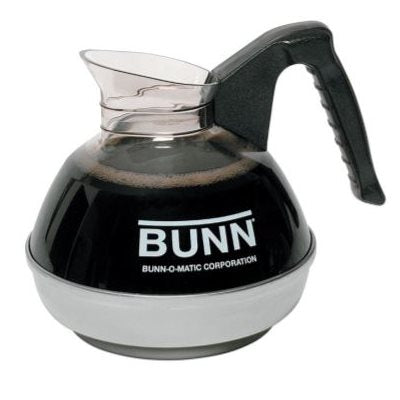 Bunn 1.9 Liter Easy Pour Coffee Decanter with Stainless Steel Bottom & Black Handle - Perfect for Restaurants, Offices, and Home Brewing