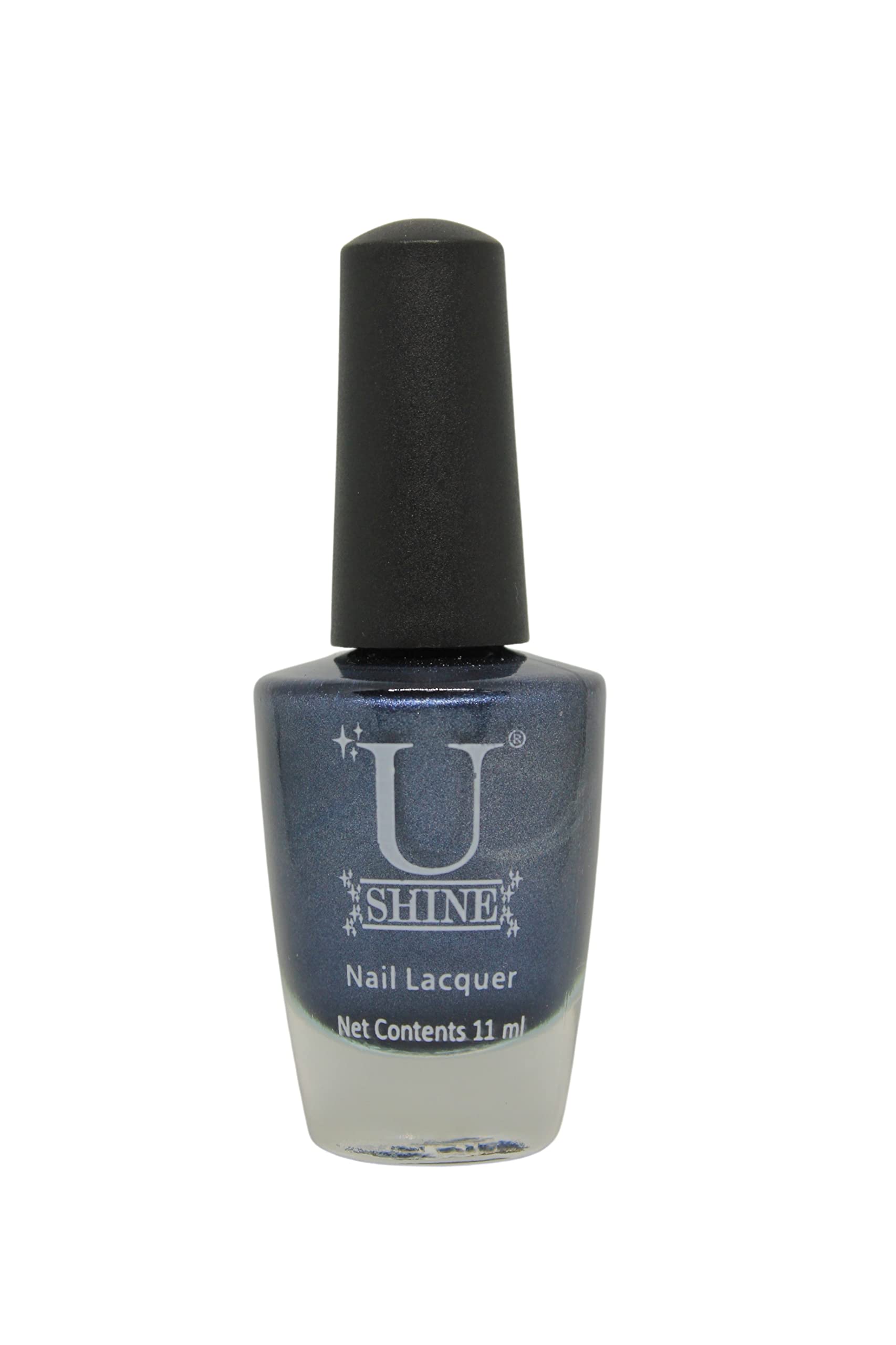 U Shine Wear My Denim Nail Polish - Navy Blue Shimmer Nail Lacquer (11ml) | Paraben-Free, Vegan, Long-Lasting Formula | No Yellowing, Chipping or Cracking | Perfect for Everyday Wear, Parties & Special Occasions