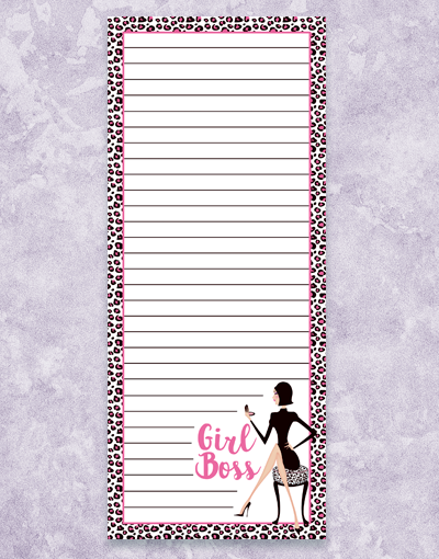 Girl Boss Shopping List Notepad - Stylish & Functional Office & Home Organization - Perfect for Grocery Lists, To-Do Tasks & Daily Planning