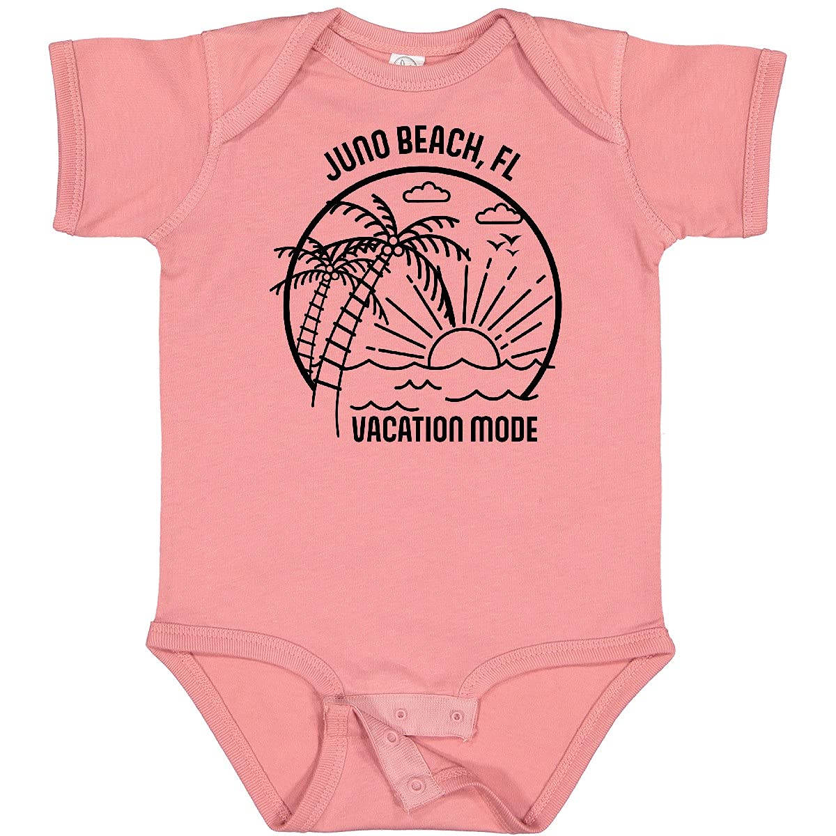 Inktastic Summer Vacation Mode Juno Beach Florida Baby Bodysuit - Cute Florida Beach Outfit for Infants & Toddlers - Perfect for Family Vacations, Beach Trips & Photo Shoots