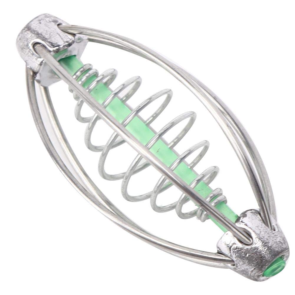 **10Pcs Stainless Steel Carp Fishing Feeder Bait Holder Spring - Durable 36g Bait Cage Tackle Accessory with Pendant Bead for Carp Fishing | Perfect for Freshwater & Lake Fishing**