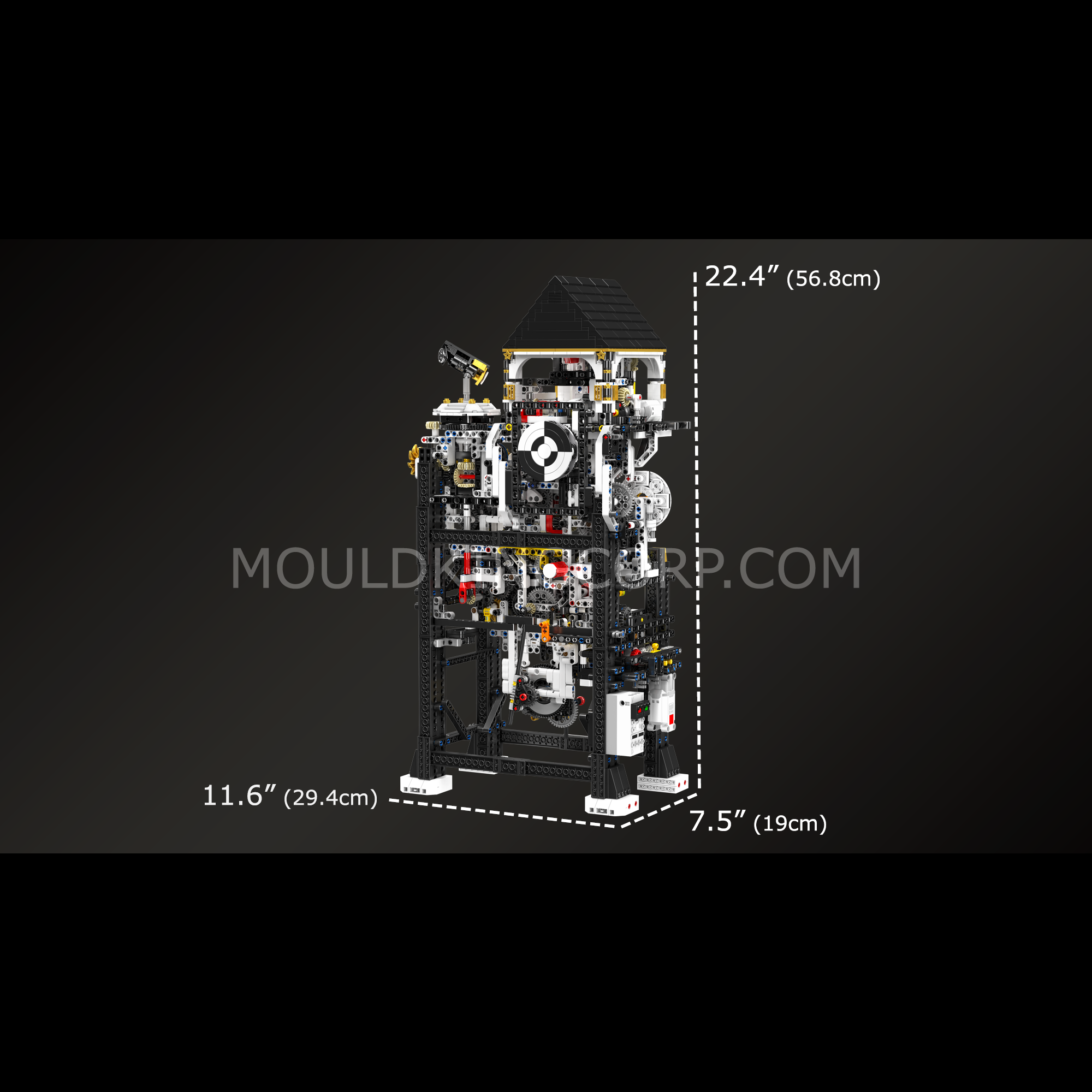 Mould King 10159 Cyberpunk Mechanical Clock Building Set - 3,181 Pieces STEM Toy for Adults & Teens | DIY Model Kit for Home Office Decor & Gift for Collectors