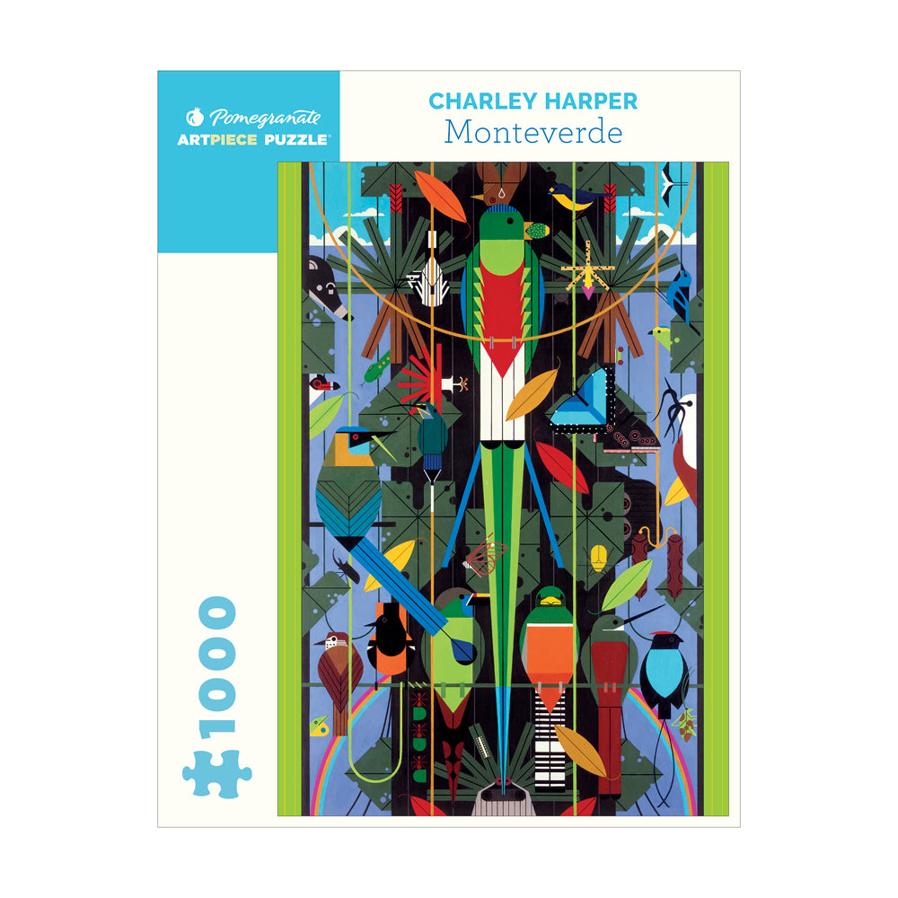 Charley Harper Monteverde 1000 Piece Jigsaw Puzzle - Nature Art Puzzle for Adults & Teens - Perfect for Family Game Night & Relaxation