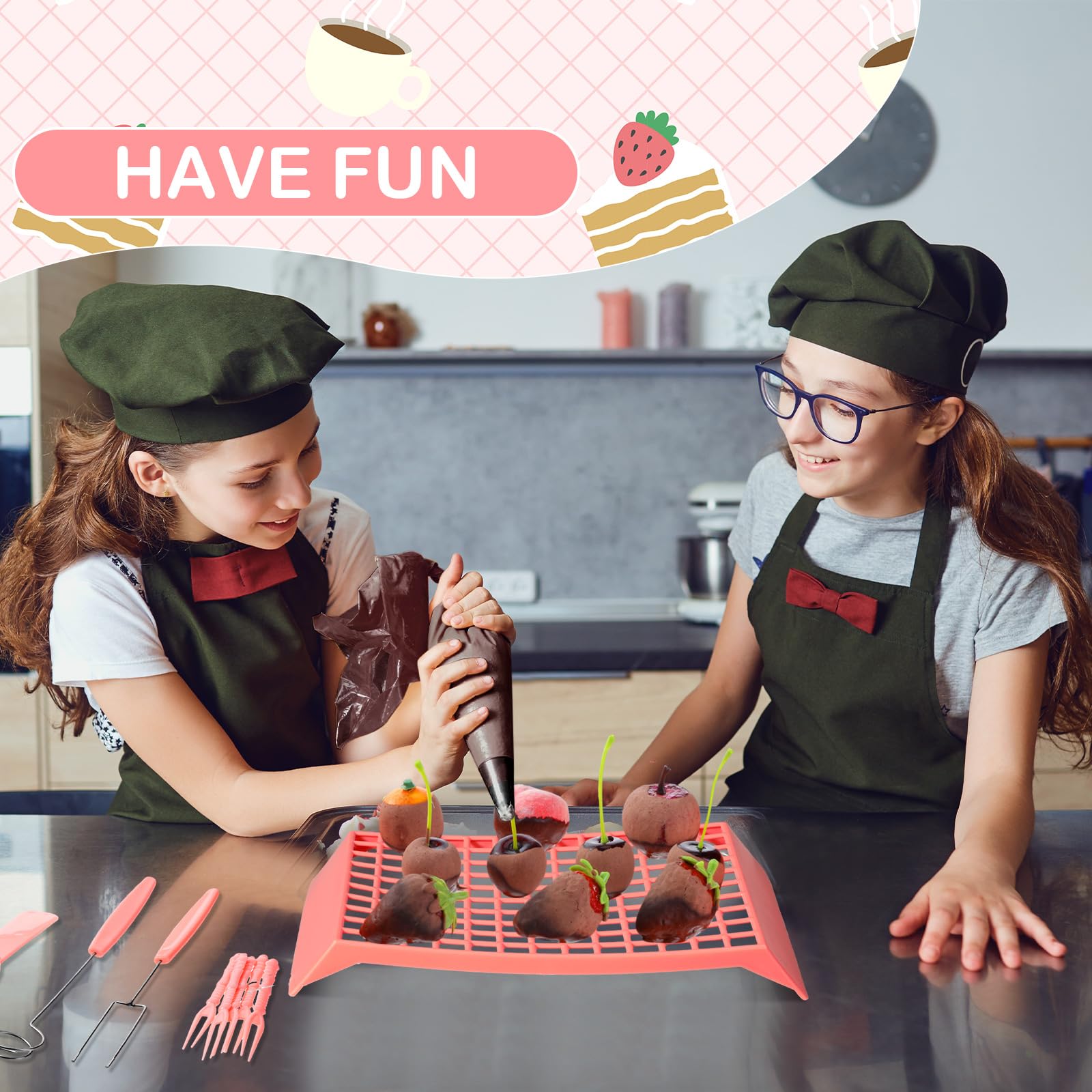Umigy Electric Chocolate Melting Pot - Mini Fondue Fountain Kit with DIY Molds & Accessories for Candy, Cheese, Milk Chocolate - Perfect for Home Parties, Valentine's Gifts & DIY Dessert Making (Pink)