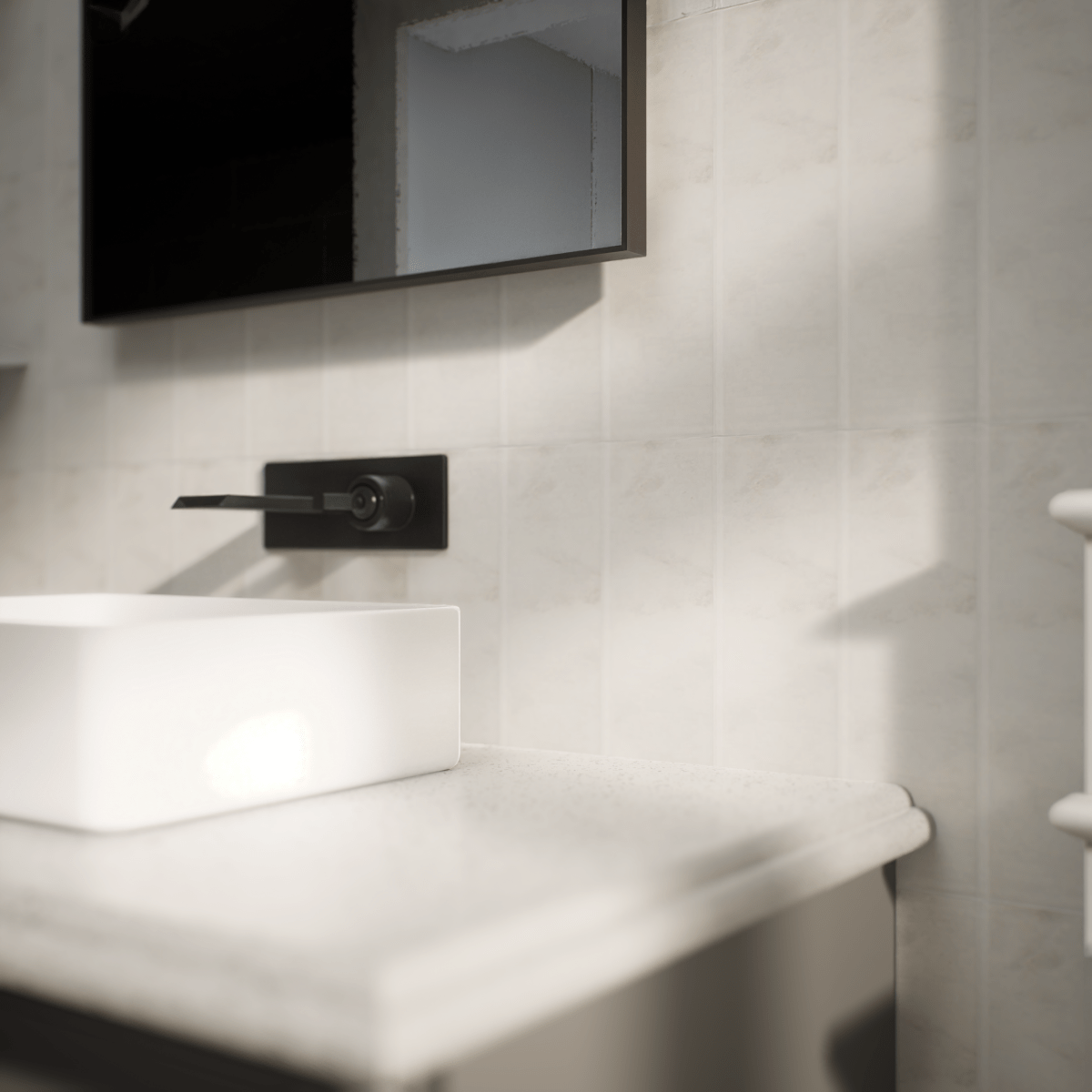 3 X 13 Inch Bellina Grey Matte Glazed Ceramic Bullnose Tile - Perfect for Kitchen Backsplash, Bathroom Walls & Shower Surrounds