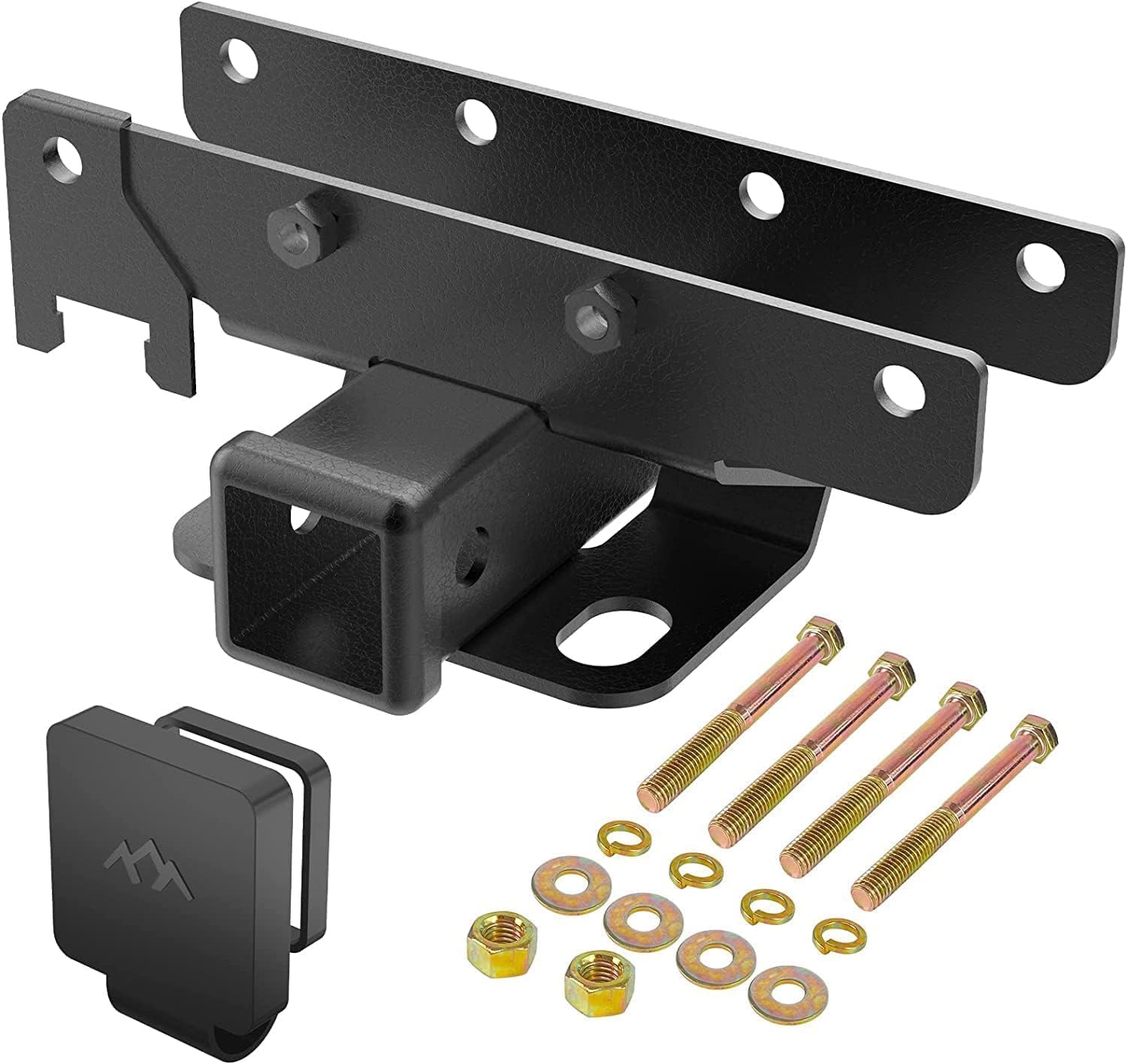 2 Inch Rear Bumper Tow Trailer Hitch Receiver Kit for 2018-2023 Jeep Wrangler JL/JLU - Compatible with 3.6