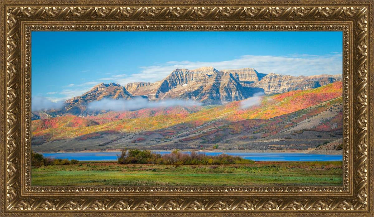 Autumn Splendor Over Timpanogos - Stunning Fall Landscape Photography Print for Home & Office Wall Decor | Perfect for Living Rooms, Bedrooms & Gifts
