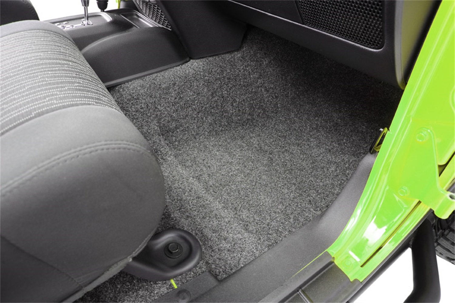 Bedrug Jeep Wrangler JK 2-Door Front Floor Liners with Heat Shields (2007-2010) - 3-Piece Set in Gray | Perfect for Off-Roading & All-Weather Protection