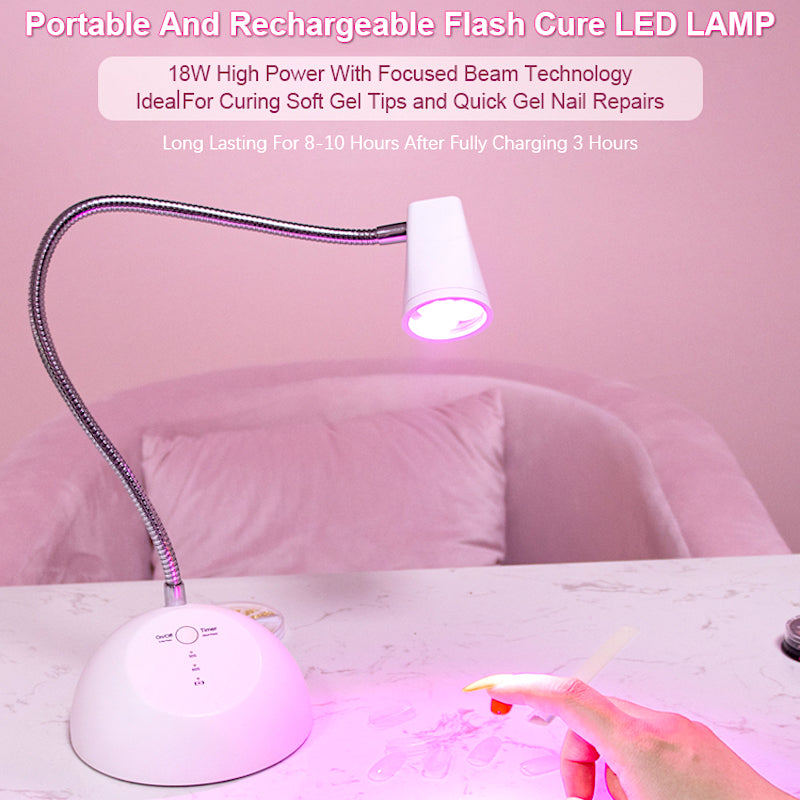 Portable Rechargeable LED Nail Lamp for Gel Polish - Fast Curing 48W UV/LED Light for Salon & Home Manicures - Perfect for Soft Gel Tips & Nail Extensions