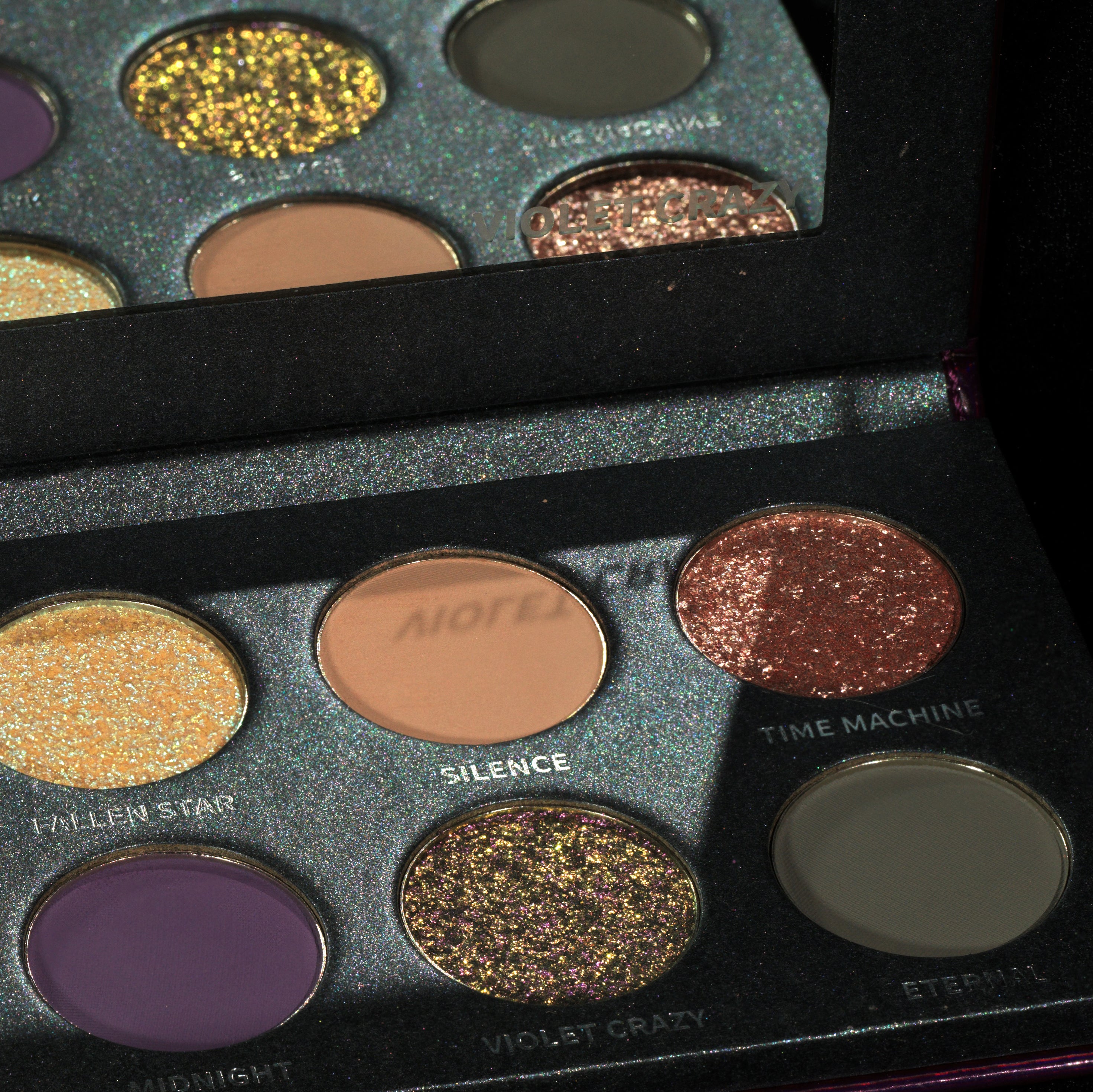 Violet Crazy Eyeshadow Palette - 12 Highly Pigmented Matte & Shimmer Eyeshadows for Professional Makeup | Perfect for Party, Halloween, Cosplay & Daily Wear