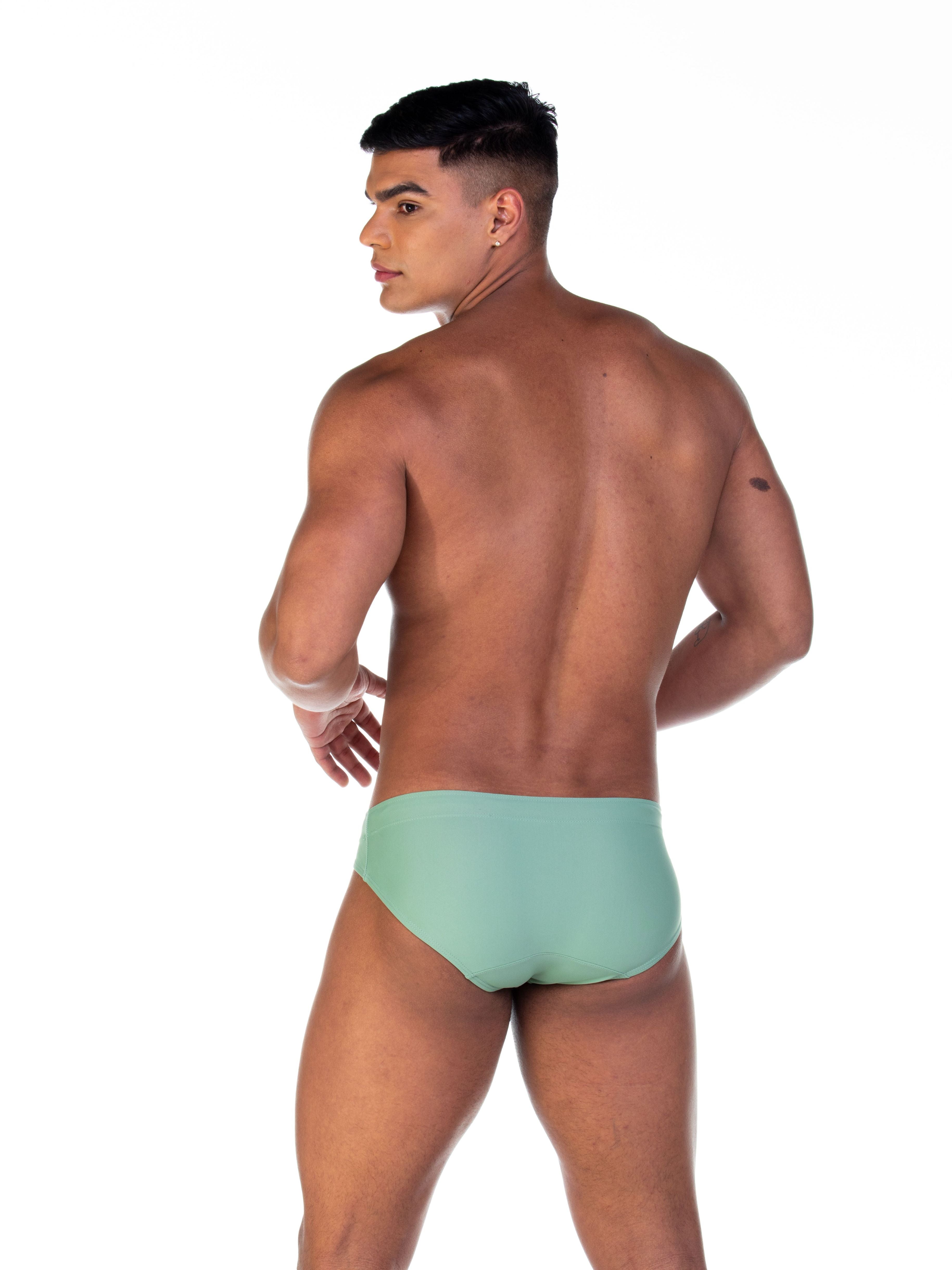 Gigo Men's Traditional Swim Brief - Quick-Dry Green Swimwear for Pool, Beach & Water Sports | Comfortable & Stylish Swim Trunks