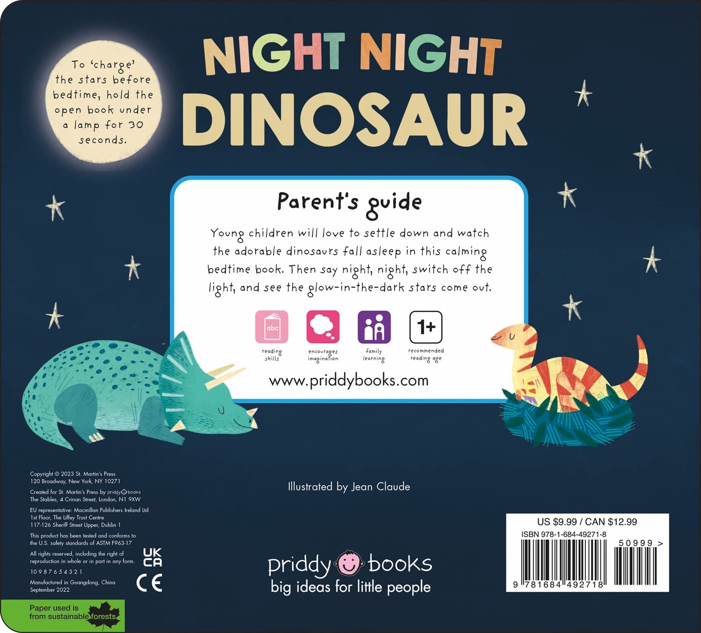 Night Night Dinosaur - Cute Bedtime Story Book for Kids | Dinosaur-Themed Children's Book for Bedtime Reading & Sleep Routines