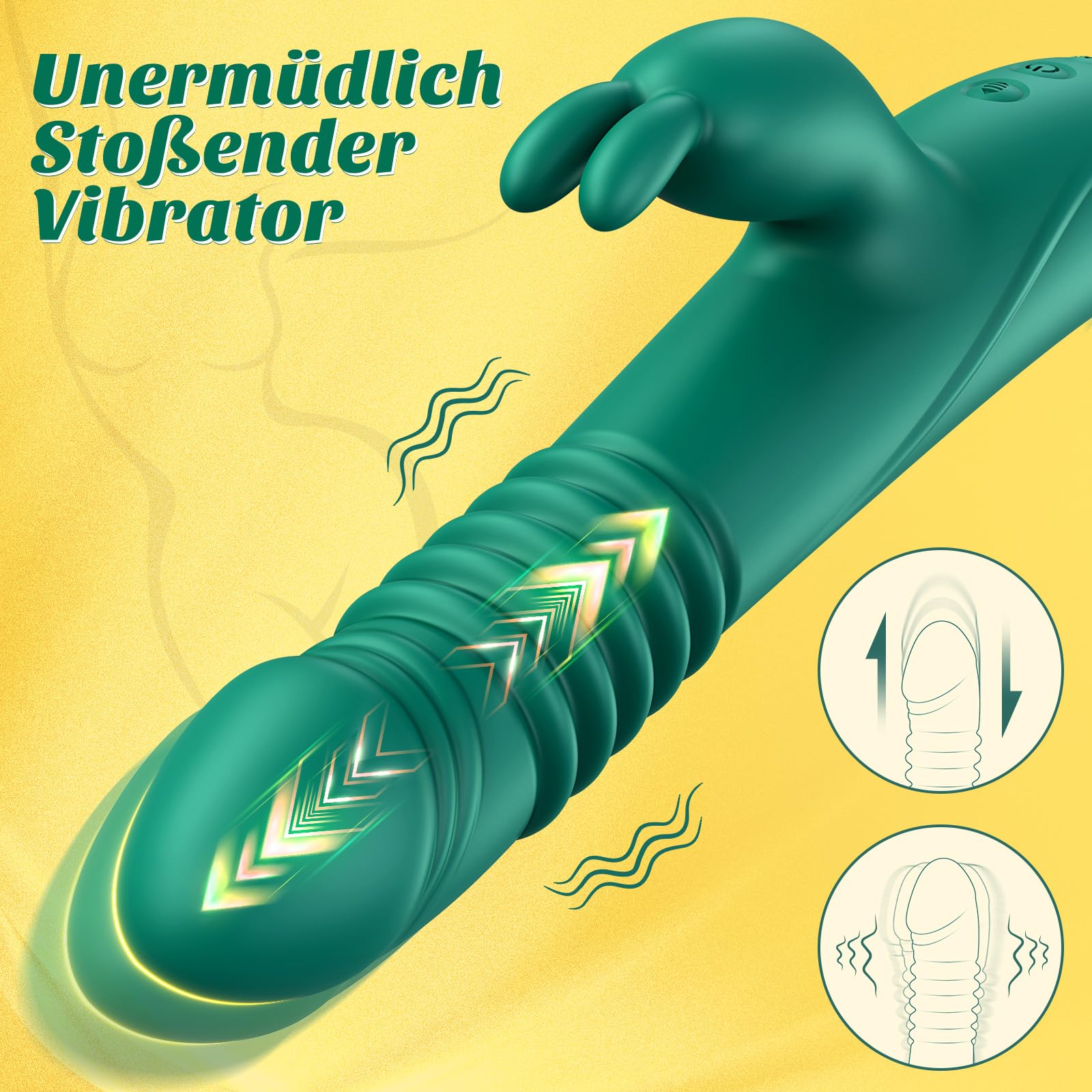 Rabbit Vibrator for Women - Thrusting & Clitoral Stimulation Sex Toy, Rechargeable G-Spot Massager - Perfect for Solo Play & Couples Intimacy (Great for Relaxation & Sensual Pleasure)