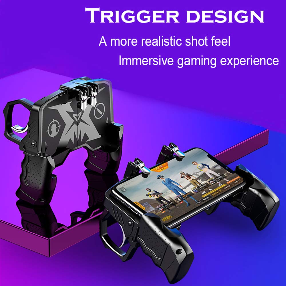 Wireless Mobile Game Controller for PUBG, Call of Duty, Fortnite - Sensitive Trigger Buttons & Joystick for iPhone & Android (4.7-6.5 Inch) - Perfect for FPS Gaming, Battle Royale & Competitive Play