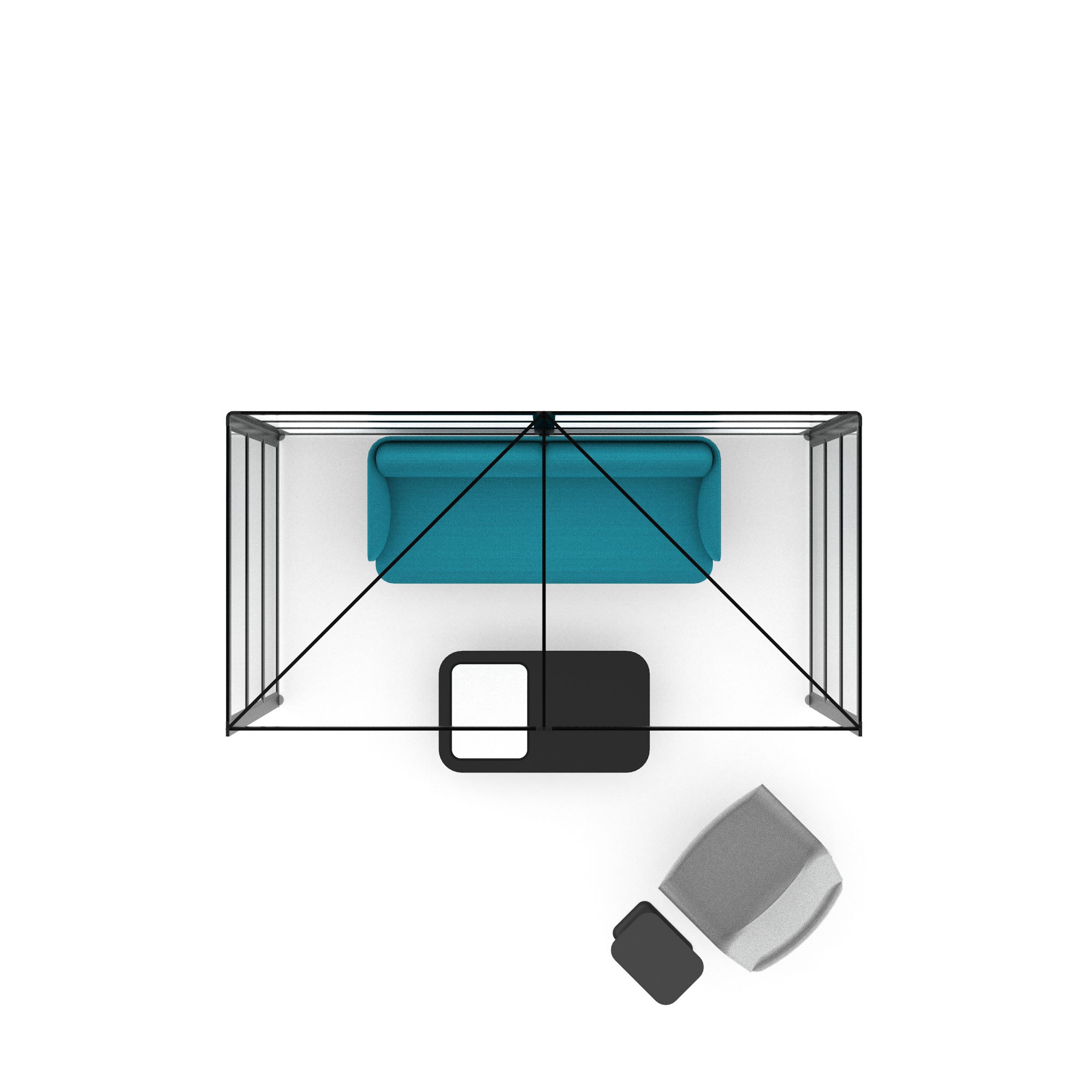 PoppinSpaces Recess Space 108502 - Stylish and Functional Office Storage Solution for Home & Workspace Organization