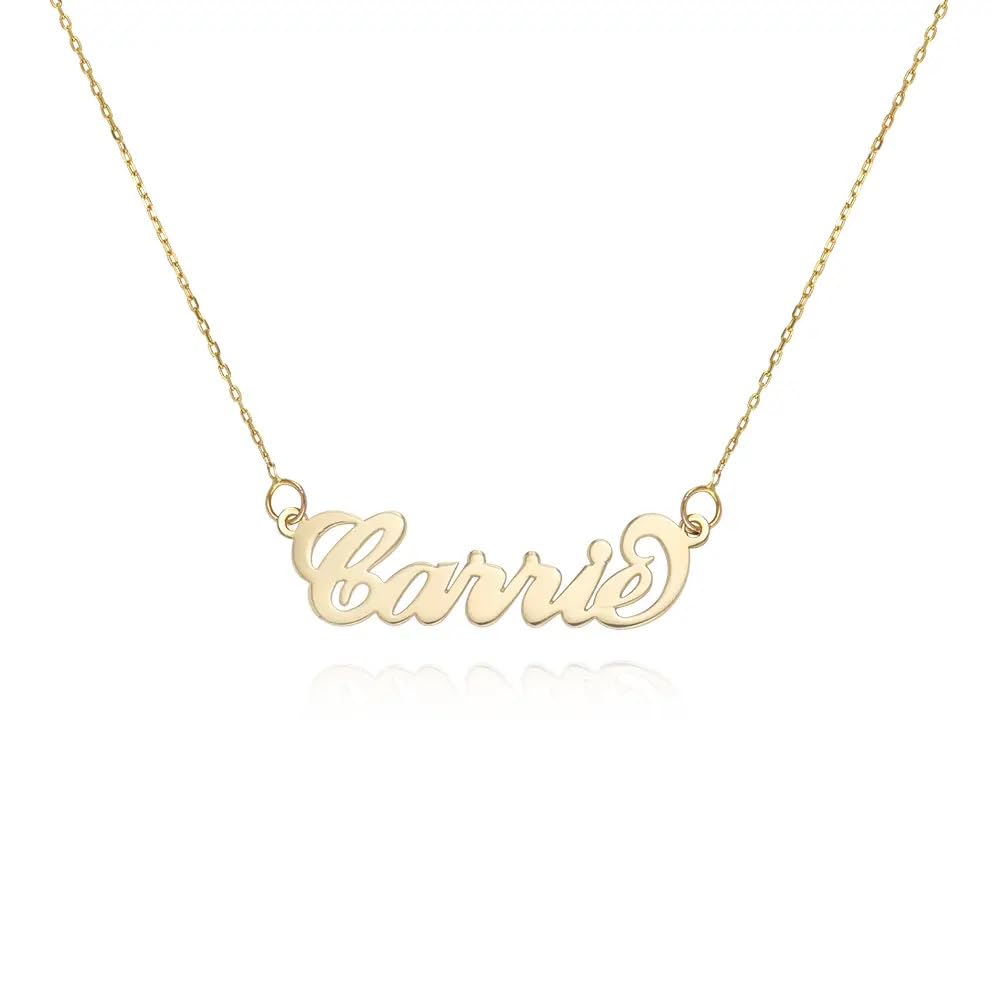 Personalized Carrie Name Necklace - Custom Engraved Dainty Gold/Silver Jewelry for Women - Unique Gift for Christmas, Mother's Day, Anniversary - Perfect for Date Night, Bridal Shower & Special Occasions