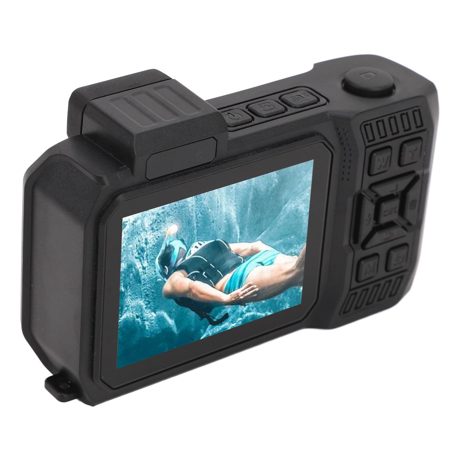 4K Underwater Camera 11FT 48MP Autofocus Dual Screen Selfie Digital Camera for Snorkeling, Diving & Swimming - Compact Waterproof Camera (Orange) - Perfect for Beach Vacations, Pool Parties & Marine Exploration