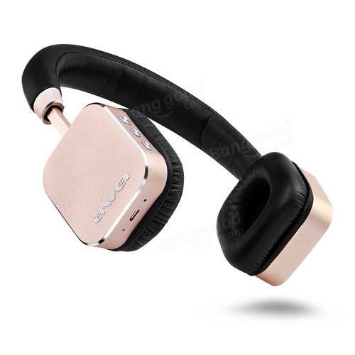 Awei A900BL Wireless Bluetooth 4.1 + EDR Stereo Headphones with Built-in Mic - Noise Cancelling Over-Ear Headphones for Gym, Travel & Office Use