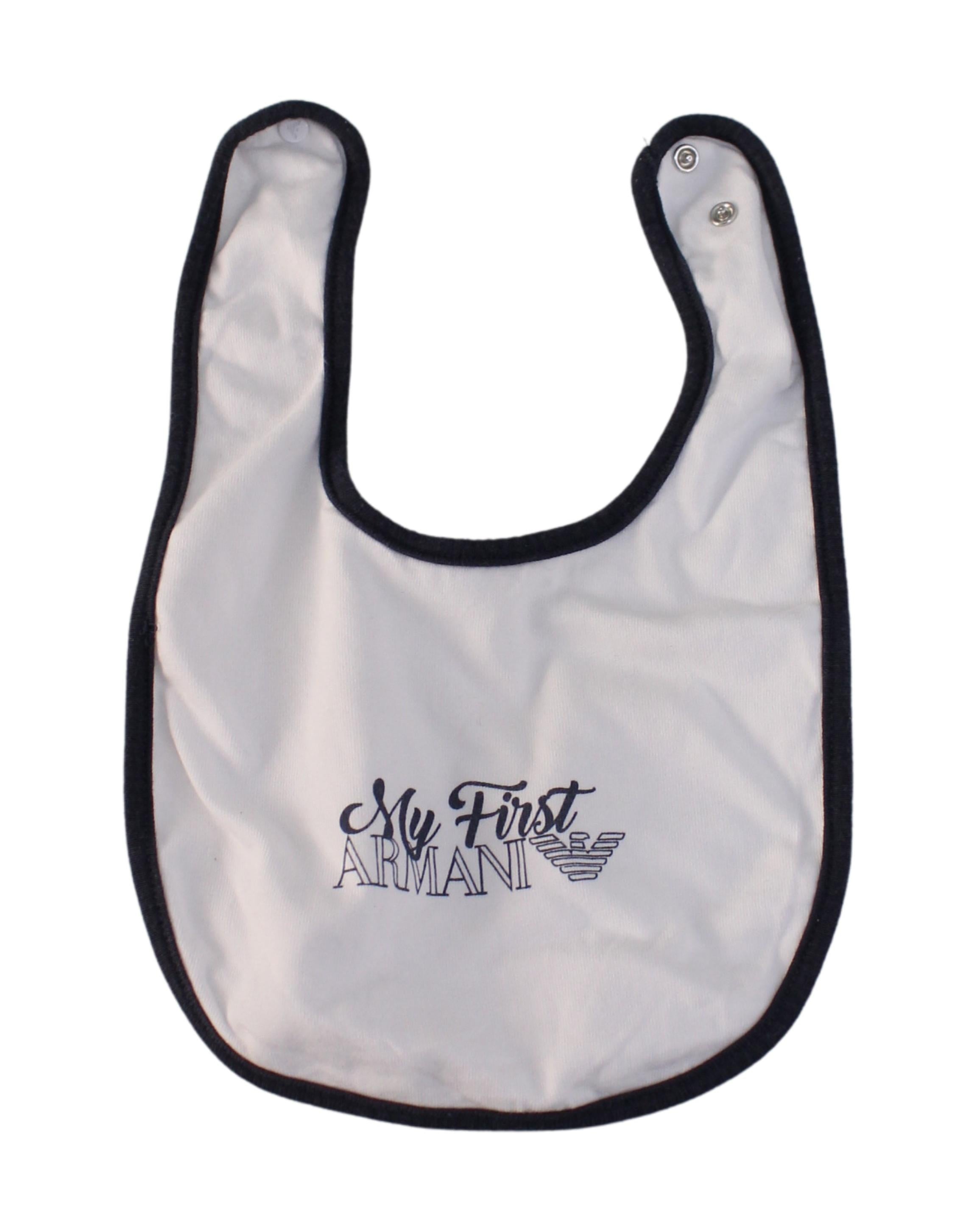 Armani Kids Bib 10193079 - Premium Baby Feeding Bib for Mess-Free Meals - Perfect for Infants and Toddlers at Home or On-the-Go