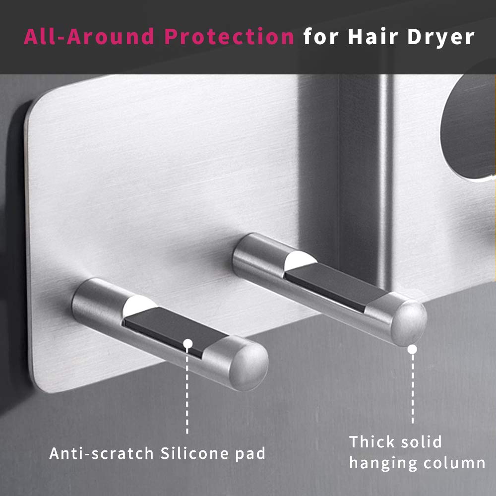 Dyson Supersonic Hair Dryer & Airwrap Styler Holder - 2-in-1 Wall Mounted Stand with Diffuser & Nozzle Storage | Bathroom, Bedroom & Salon Organizer for Dyson Hair Tools