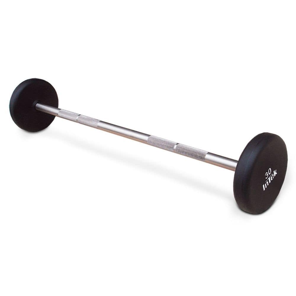 Intek Strength Armor Series Urethane Straight Barbell Set - 20kg/110lbs Olympic Weight Bar for Home Gym & CrossFit Training | Perfect for Strength Building & Powerlifting Workouts